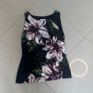 Calvin Klein Black Floral Tank Top